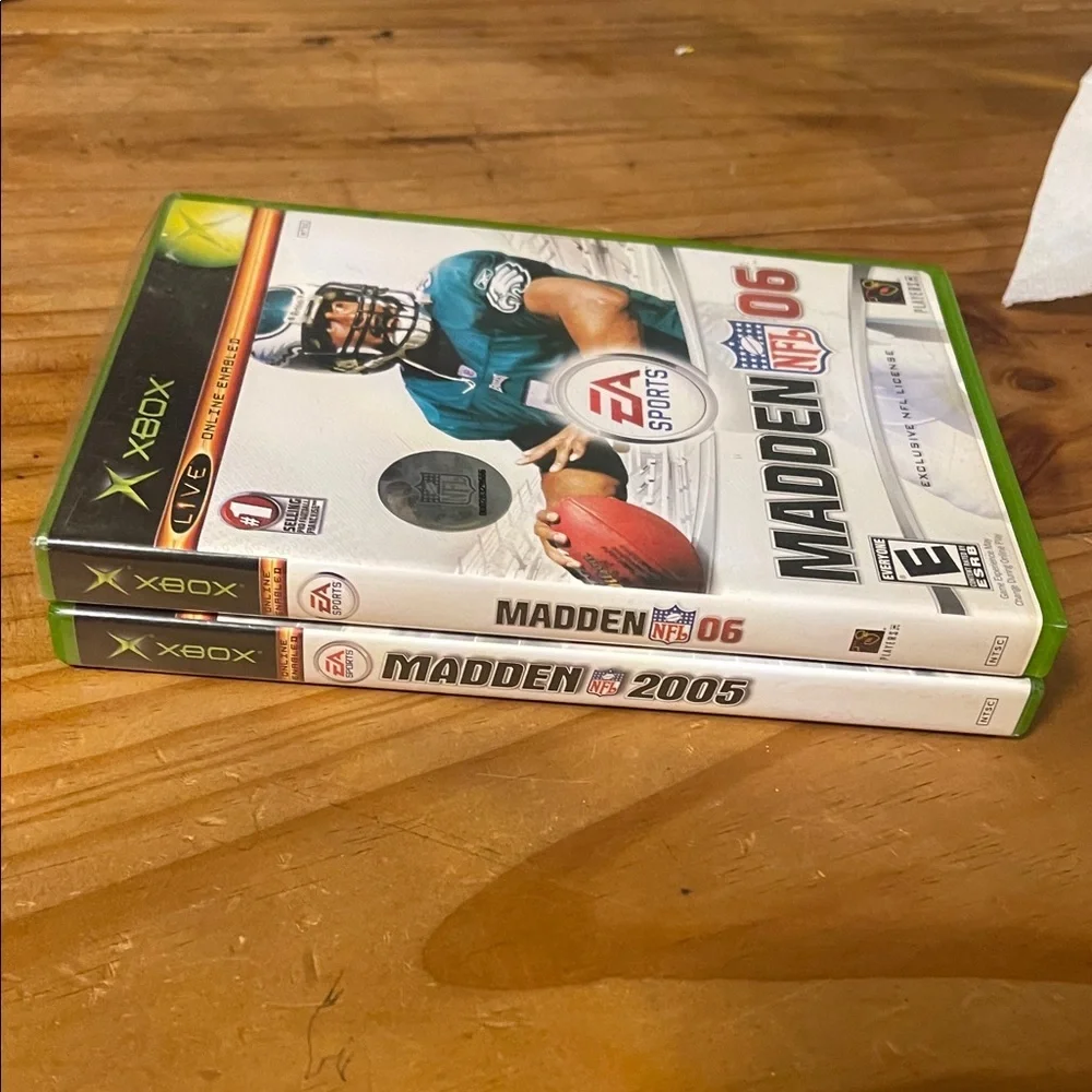 Xbox Madden NFL 2005 & 2006 Video Game Bundle - Green